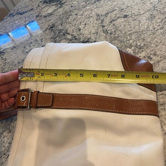 Coach White/Tan Tote Handbag - Picture 9 of 10